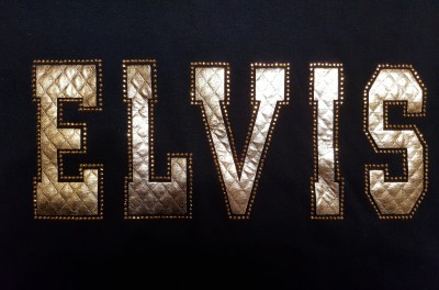 ELVIS T-Shirt Schriftzug GOLD