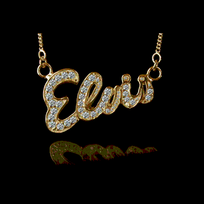 Elvis-Signature-Anhänger, 9 K gold