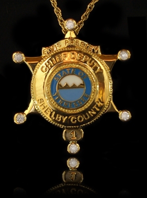 Sheriff-Badge Anhänger, vergoldet