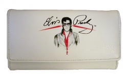 Elvis Portemonnaie weiss mit Brille