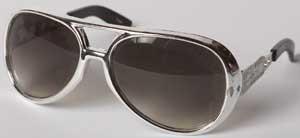 Elvis Brille Kunststoff silber