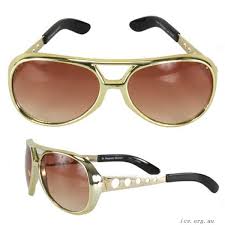 Elvis Brille Kunststoff Gold