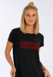 ELVIS T-Shirt Schriftzug rot